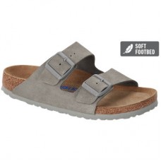 Birkenstock Arizona Suede Leather Stone Coin Soft Footbed