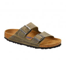 Birkenstock Arizona Soft Footbed Faded Khaki Oiled Leather