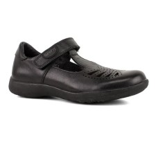 Surefit Bella Black Girls School Shoes