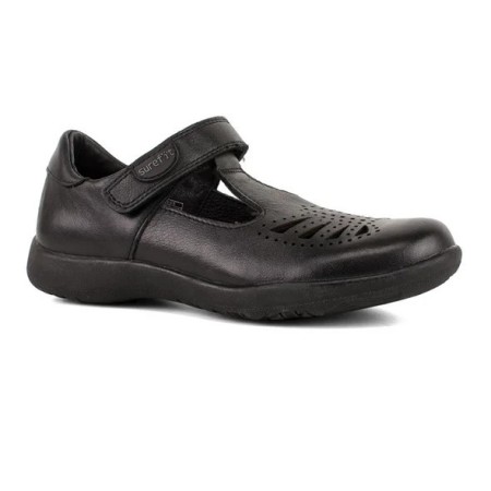 Surefit Bella Black Girls School Shoes